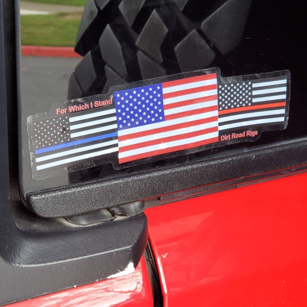 For Which I Stand Blue Line, American, Red Line Flag decal - Picture 2 of 4